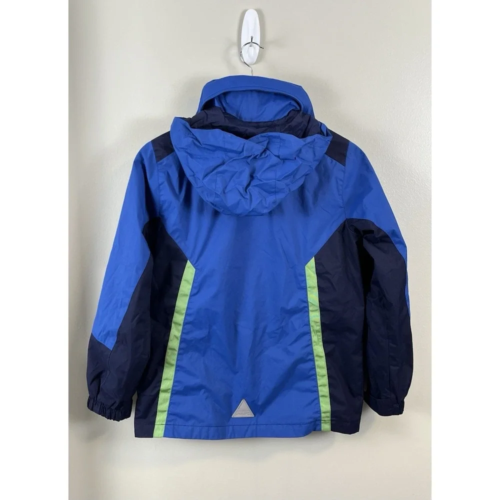 LL Bean Blue 3in1 Shell Only Jacket Boys Youth Large 14/17 Water Resistant Coat‎